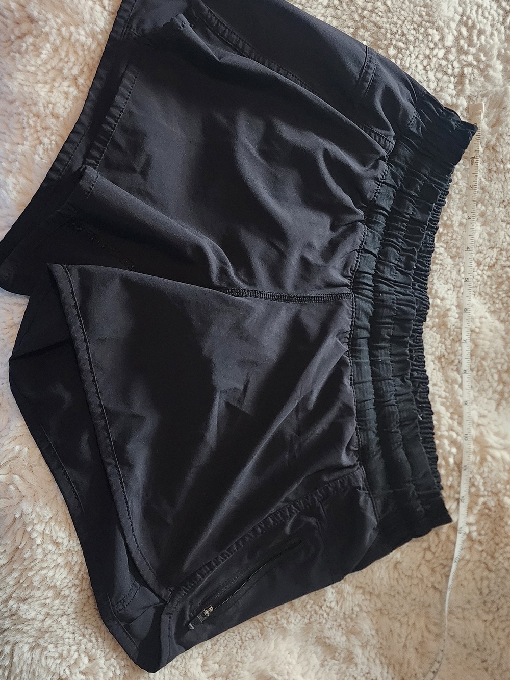 lululemon athletica Black Elastic Waist Running Shorts
